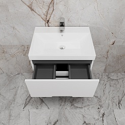 Style Line Тумба под раковину Матис 60 белая матовая – фотография-5